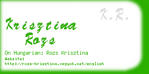 krisztina rozs business card
